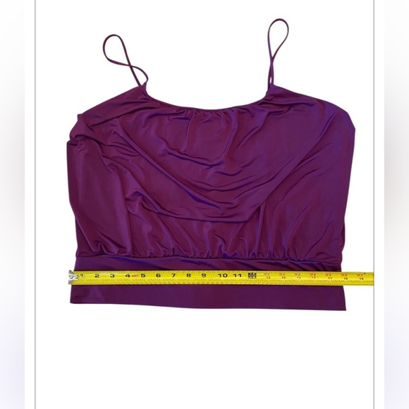 EUC Express Purple Draped Blouson Tank Top Size L - Picture 4 of 8